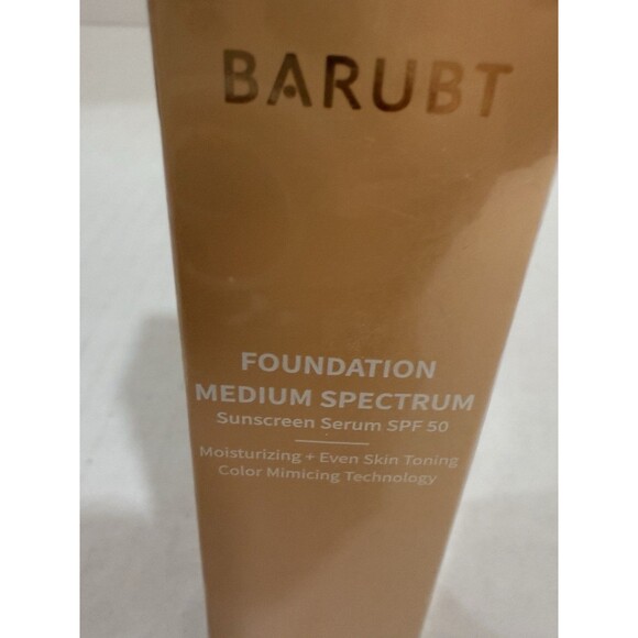 Barubt Foundation Medium Spectrum Sunscreen Serum~40g/1.4FLOZ~SPF 50 New NIB - Picture 2 of 7